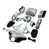 HR3 Brilliant Silver Pearl / Vivid Black Complete Body Fairing Kit For Harley Ultra Limited FLHTK 14-23